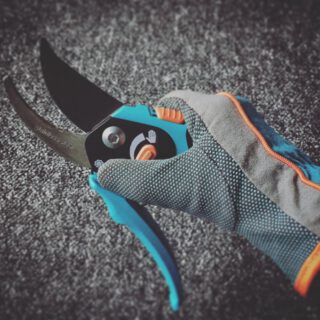 Gardena Gartenschere und Handschuh